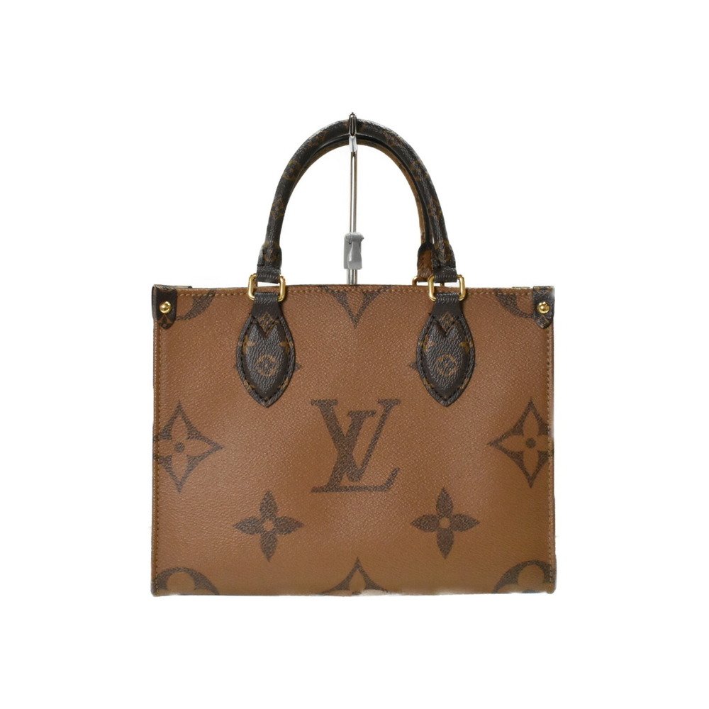 Louis Vuitton Reverse Bag Shoulder Coated Go the Giant Handbag Brown Monogram